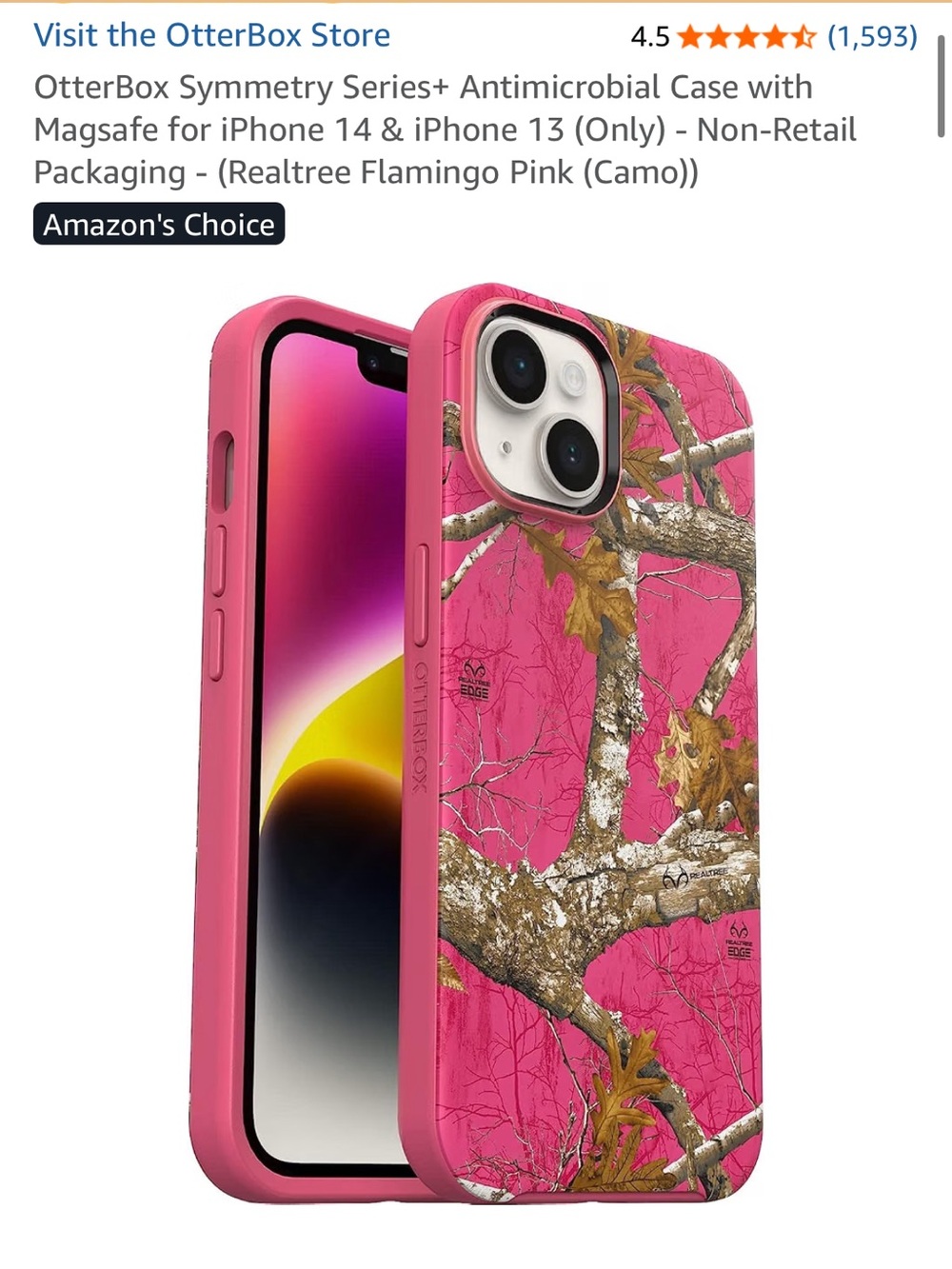 OtterBox iPhone MagSafe Case - Flamingo Pink Camo